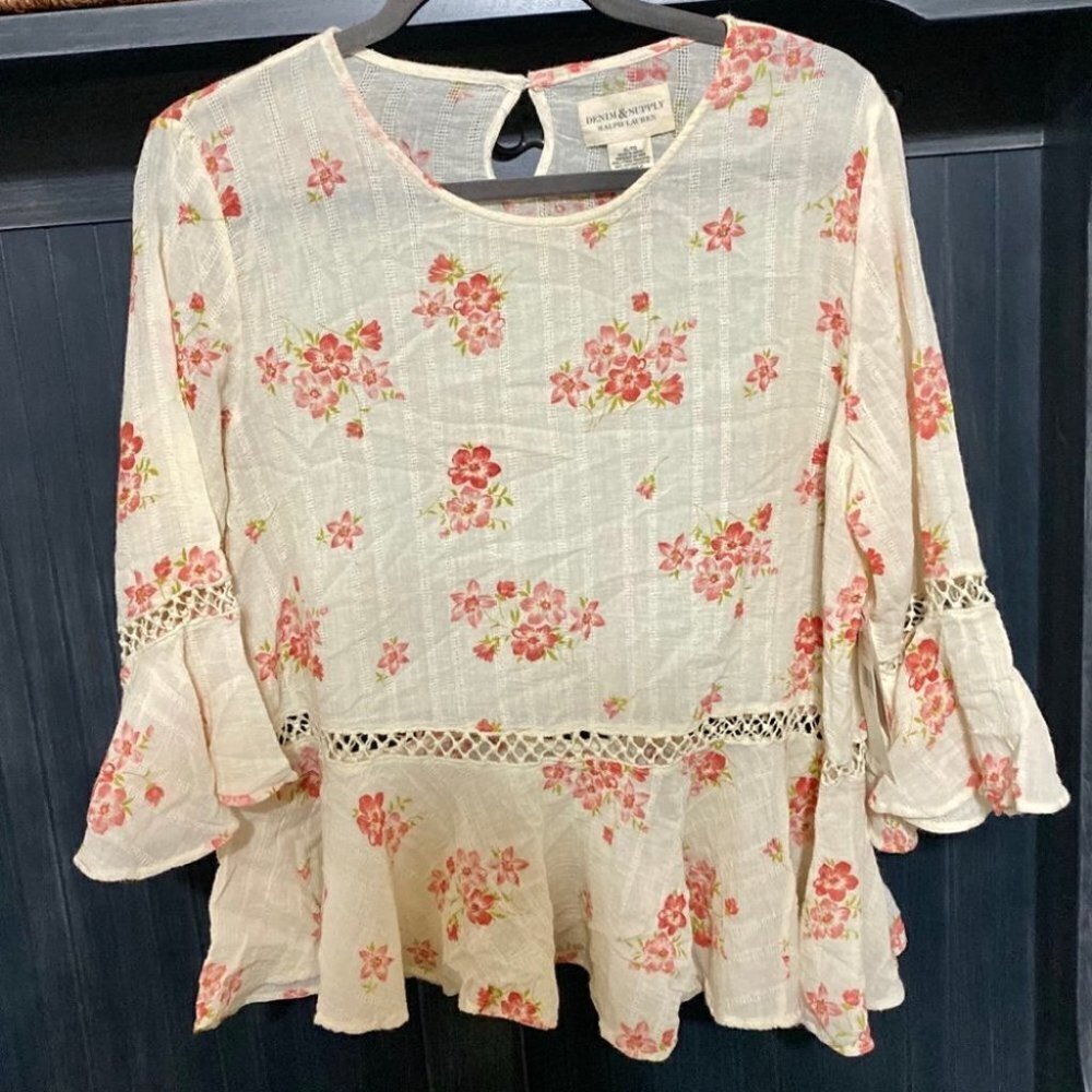 Denim & Supply Ralph Lauren Floral Bell-Sleeve Top - Picture 2 of 8